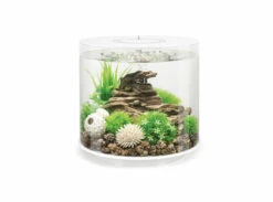 BiOrb Tube 15 Aquarium With Multi-Coloured Remote-Controlled LED Light - White