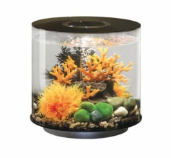 BiOrb Tube 15 Aquarium With Multi-Coloured Remote-Controlled LED Light - Black