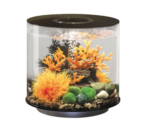 BiOrb Tube 15 Aquarium With Multi-Coloured Remote-Controlled LED Light - Black