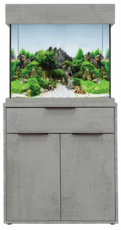 Aqua One Oakstyle 110 Industrial Concrete Edition Aquarium And Cabinet