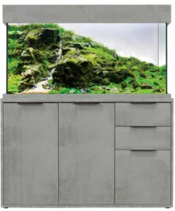Aqua One Oakstyle 230 Industrial Concrete Edition Aquarium And Cabinet