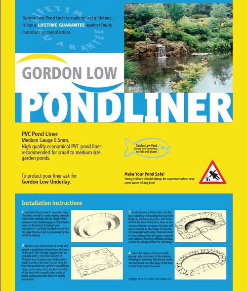 Gordon Low PVC Pond Liner 8 X 8m - Image 3