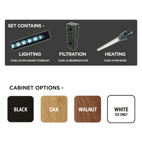 Fluval Roma 125 Black Aquarium & Cabinet - Image 3