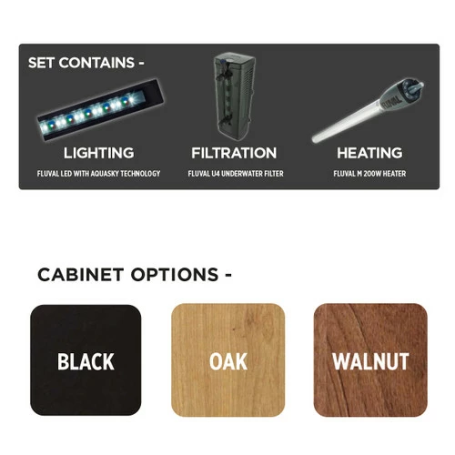 Fluval Roma 200 Black Aquarium & Cabinet - Image 3