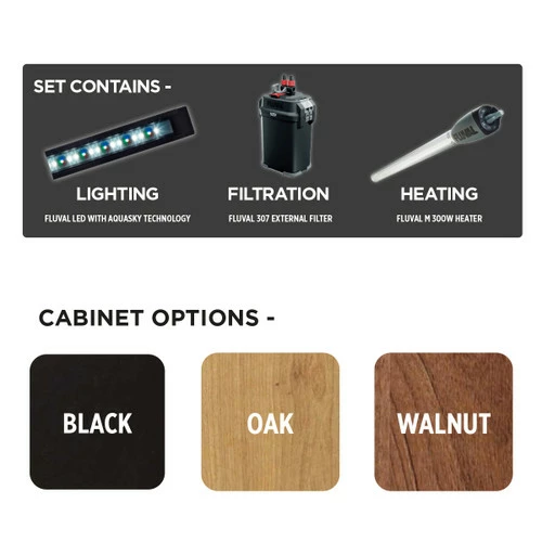 Fluval Roma 240 Oak Aquarium & Cabinet - Image 3