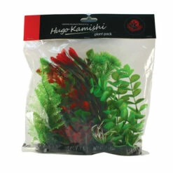 Hugo Kamishi Artificial Red / Green Plant Mix - Pack Of 5