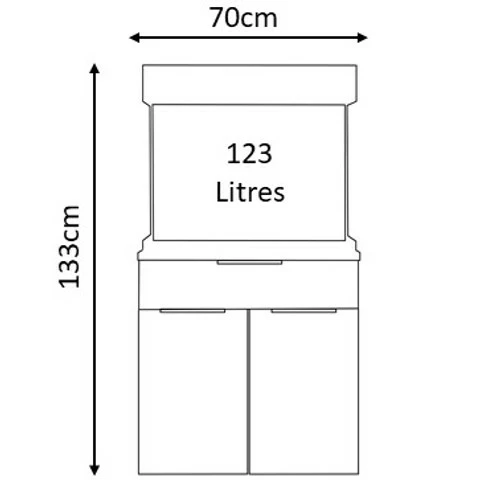 Aqua One Oak Style Urban 110 Aquarium & Cabinet - Image 3