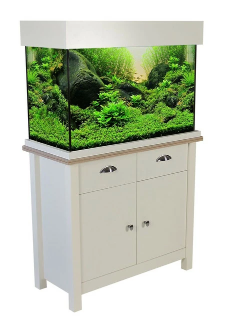 Aqua One Oakstyle Aquarium & Cabinet 145 Litres Soft White